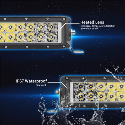 Selbst-Lichtstrahl 288W 4x4 IP67 Doppelreihen-LED Chip PC DCs 24V Linsen-OSRAM