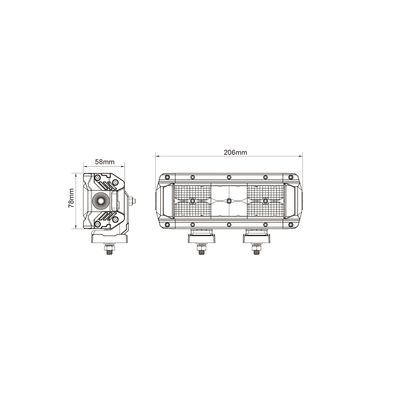Doppelreihe führte die Lichtstrahl-kombinierte doppelte Reihe 44W, die Lichtstrahl für SUV ATV UTV fahrend geführt wurde