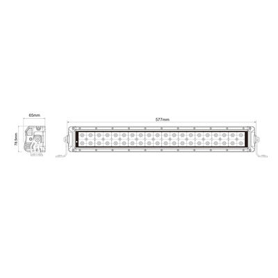 wasserdichter Doppellichtstrahl 224w IP67 reihen-LED für Boote 40*5W Osram
