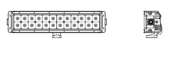 Zoll 72W 6480lm CREE Chip Dual Rows LED Lichtstrahl-13,5 für Auto-LKW