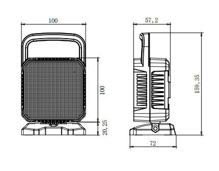 Wasserdichter Fernsteuerungs-LED Scheinwerfer OSRAM 12W für LKW-tragbare Flut-Lichter